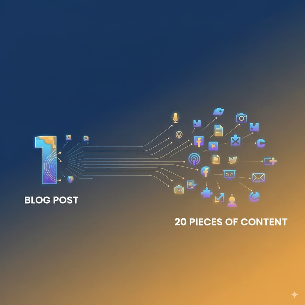 Turn 1 Blog Post into 20 Pieces of Content with AI (Real Process + Tools)