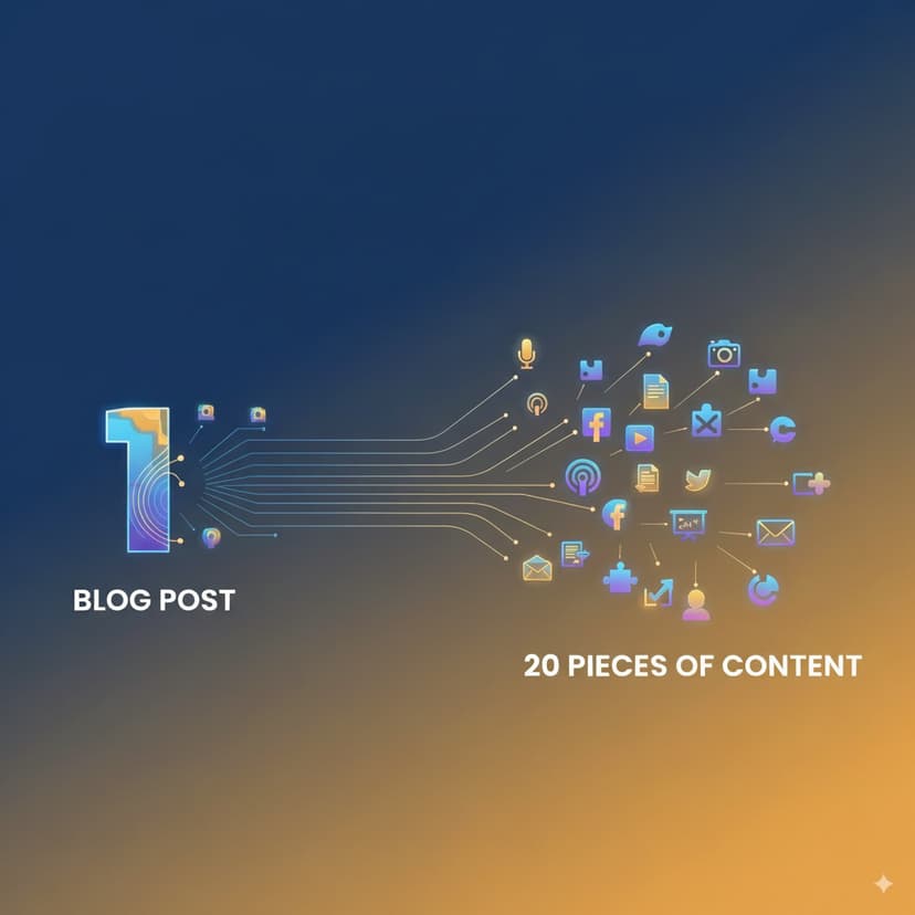 Turn 1 Blog Post into 20 Pieces of Content with AI (Real Process + Tools)