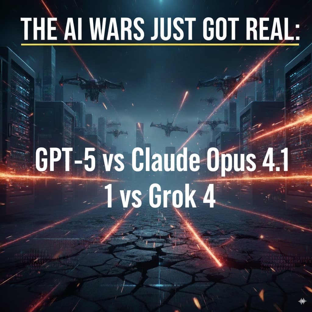 AI Reasoning Models Compared: GPT-5 vs Claude Opus 4.1 vs Grok 4 (August 2025)